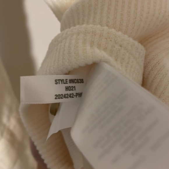 NWOT Madewell Weavemix Mock Neck Bubble Sleeve Top Women’s Medium - Picture 7 of 8